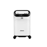 Omron KJR-Y53W 5L oxygen concentrator front view – exact white-and-black model