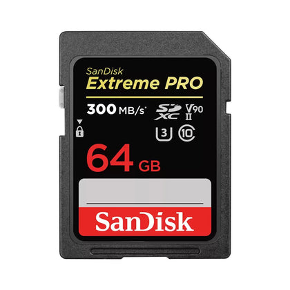 SanDisk Extreme PRO 64GB SDXC Card 300MBs UHS-II U3 V90