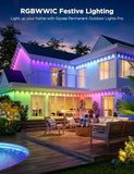 Govee Permanent Outdoor Lights Pro 200ft with 120 RGBIC LED Lights. - Black