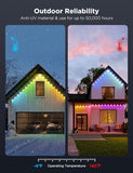 Govee Permanent Outdoor Lights Pro 200ft with 120 RGBIC LED Lights. - Black