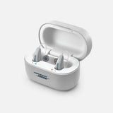 Lexie B2 Plus Powered by Bose - Self-Fitting Rechargeable OTC Hearing Aids for Mild to Moderate Hearing Loss in Adults and Seniors - Clear Sound - Wireless Charging Case - Bluetooth-Enabled - Gray
