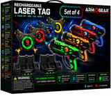 Kidzlane Rechargeable Laser Tag Set, 4 Guns and Vests