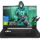 ASUS TUF Gaming F17 17.3" 144Hz Gaming Laptop – Core i7-13620H, RTX 4060 8GB, 64GB RAM, 2TB SSD