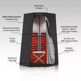 SAUNABOX Pulse Infrared Sauna 36"x36"x68" with Red-Light Therapy