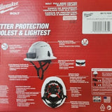 MILWAUKEE TOOL BOLT White Vented Safety Helmet, One Size 48-73-1320