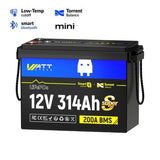 WattCycle 12V 314Ah Bluetooth Battery