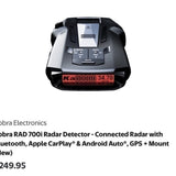 Cobra RAD 700i Radar Detector with Bluetooth and GPS