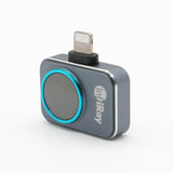InfiRay P2 Pro iOS thermal imaging camera angled view, Lightning connector