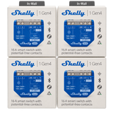 4x Shelly SHELLY 1 GEN4 Smart Home Wireless Switch Control 4-Pack