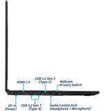 System76 Pangolin pang12 port layout, left side