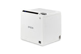 Epson TM-m50 white POS receipt printer three-quarter view